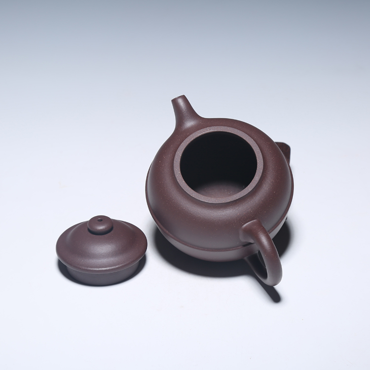 王美琴雅线壶国家级工艺美术员黄龙山原矿老紫泥350cc紫砂壶